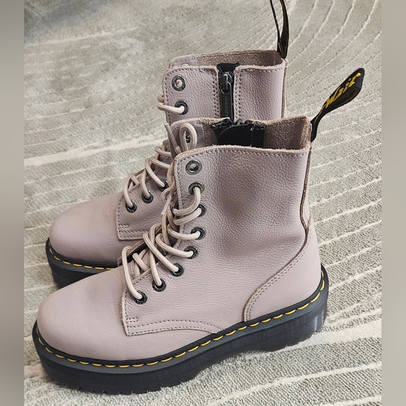 Dr. Martens Women's Light Pink Jadon III Boot Pisa Leather Platforms - Picture 3 of 8